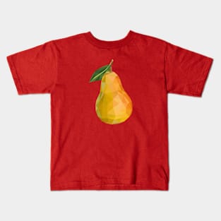 Pear Low Poly Art Kids T-Shirt